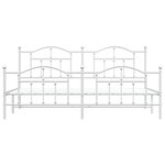 vidaXL Cadre de lit métal sans matelas et pied de lit blanc 193x203 cm