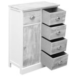 vidaXL Buffet avec 10 tiroirs Gris 113x30x79 cm Bois