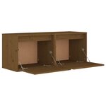vidaXL Armoires murales 2Pièces Marron miel 45x30x35cm Bois de pin massif