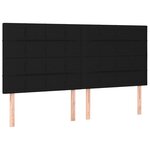 vidaXL Cadre de lit sans matelas noir 160x200 cm tissu