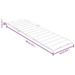 vidaXL Coussin de chaise longue crème mélangé 200x60x4 cm tissu