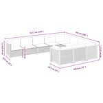 vidaXL Salon de jardin 10 Pièces avec coussins noir résine tressée