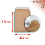 Lot de 500 enveloppes carton wellbox 3 format 238x316 mm