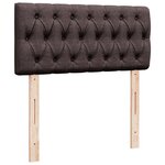 vidaXL Sommier à lattes de lit avec matelas Marron foncé 100x200 cm