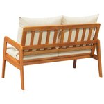 vidaXL Banc de jardin avec coussins 115x65x71 cm Bois d'acacia massif
