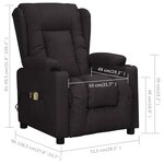 vidaXL Fauteuil électrique de massage Noir Similicuir