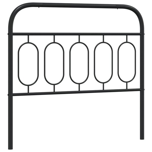 vidaXL Tête de lit métal noir 107 cm