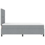 vidaXL Lit à ressorts avec matelas gris clair 120x200 cm en tissu
