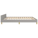 vidaXL Cadre de lit sans matelas gris clair 160x200 cm tissu