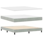 Lit box spring vidaXL avec matelas gris clair super king en velours