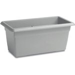 Bac à fleur rectangulaire - 60L - 80 cm - Pmastique - Stone grey