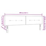 tête de lit vidaXL capitonnée gris clair 200 cm en tissu