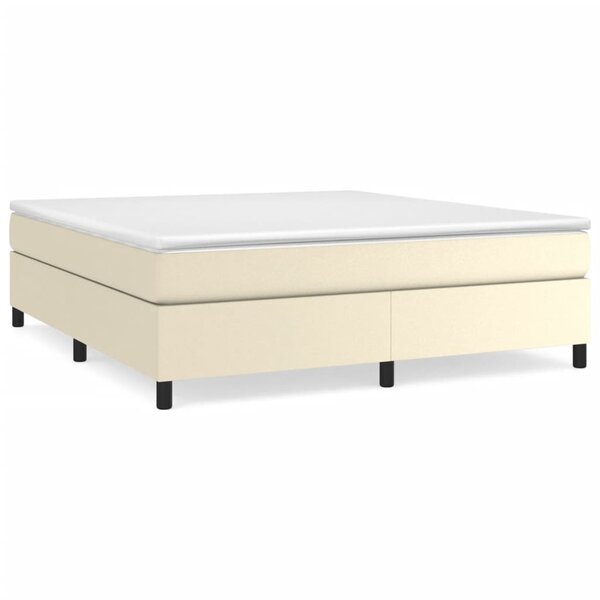 vidaXL Cadre de lit sans matelas crème 180x200 cm similicuir