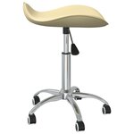 Chaise fauteuil siège de bureau informatique étude similicuir crème 02_0024001