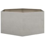 vidaXL Jardinière hexagone 104x90x45 cm acier inoxydable