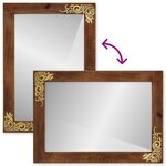 vidaXL Miroir de salle de bain 50x70x3 cm en bois massif de mangue