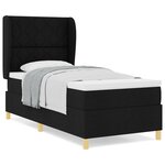 Box Spring VidaXL avec Matelas Noir 100x200 cm Tissu