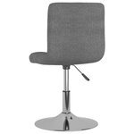 vidaXL Chaises pivotantes à manger lot de 6 Gris clair Tissu