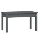vidaXL Banc de jardin gris 80x44x45 cm bois massif de pin