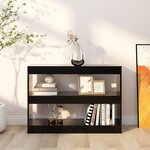 vidaXL Bibliothèque/Séparateur de pièce Noir 100x30x72 cm