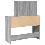vidaXL Coiffeuse avec LED sonoma gris 100x40x120 cm