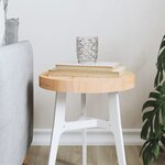 vidaXL Dessus de table rond Ø30x3 cm bois de pin massif