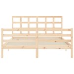 vidaXL Cadre de lit avec tête de lit 160x200 cm bois massif
