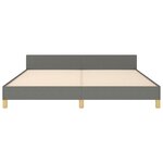 vidaXL Cadre de lit sans matelas gris foncé 160x200 cm tissu