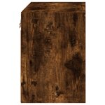 vidaXL Tables de chevet murales avec lumières LED 2 Pièces chêne fumé