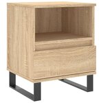 vidaXL Table de chevet chêne sonoma 40x35x50 cm bois d’ingénierie
