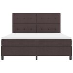 vidaXL Lit box spring avec matelas marron foncé super king tissu