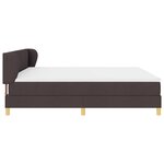 Lit à ressort avec matelas vidaXL marron foncé 200x200 cm en tissu