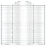 vidaXL Paniers à gabions arqués 12 Pièces 200x50x180/200 cm Fer galvanisé