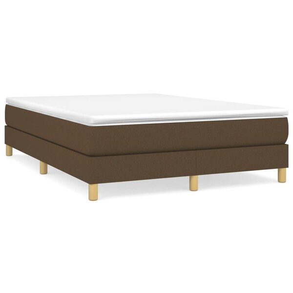 vidaXL Cadre de lit sans matelas marron foncé 140x200 cm tissu