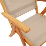 vidaXL Ensemble à manger de jardin 9Pièces bois d'acacia solide textilène