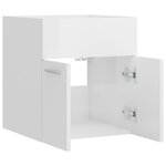 vidaXL Armoire d'évier Blanc brillant 41x38 5x46 cm Aggloméré