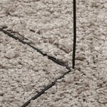 vidaXL Tapis shaggy PAMPLONA poils longs moderne beige Ø 280 cm