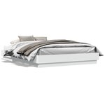 vidaXL Cadre de lit avec LED sans matelas blanc 120x200 cm