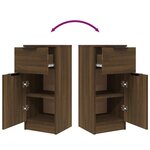 vidaXL Buffet Chêne marron 30x30x70 cm Bois d'ingénierie
