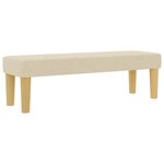 Lit box spring vidaXL avec matelas et banc Crème 180x200 cm Tissu