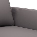 vidaXL Canapé à 2 places Gris 140 cm Similicuir