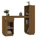vidaXL Bureau Marron miel 110x53x117 cm Bois massif de pin