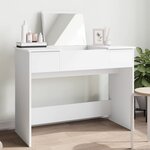 vidaXL Coiffeuse avec miroir blanc 100x45x76 cm