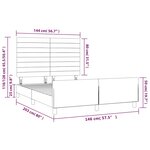vidaXL Cadre de lit sans matelas noir 140x200 cm velours