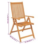 vidaXL Ensemble à manger d'extérieur 7 Pièces Bois d'acacia solide