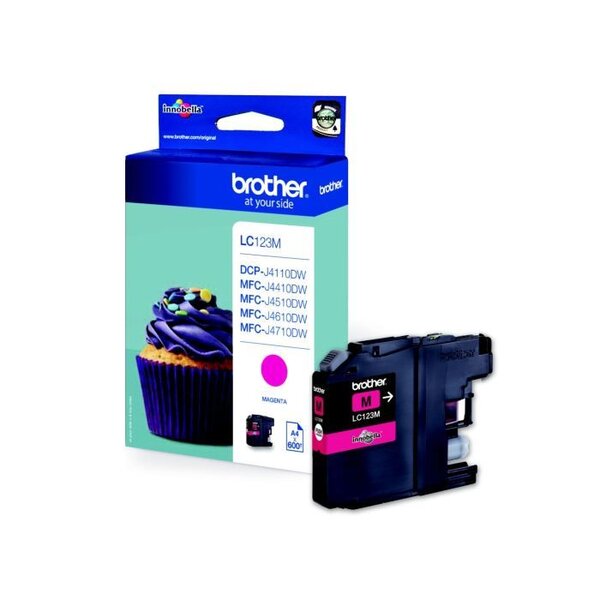 Brother lc123m cartouche d'encre magenta