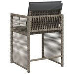 vidaXL Chaises de jardin avec coussins lot de 4 gris résine tressée