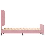 Lit en velours rose vidaXL 120x190 cm