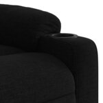 vidaXL Fauteuil inclinable électrique Noir Tissu