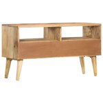 vidaXL Meuble TV 90x30x50 cm Bois de manguier solide